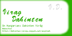 virag dahinten business card